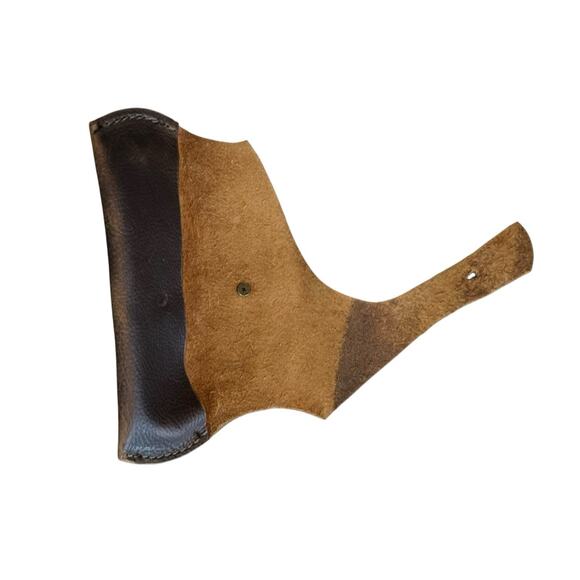 Handmade Cowhide Leather Pen Bag Pencil Pouch Case Felt Iron Feather Creative - Picture 4 of 7